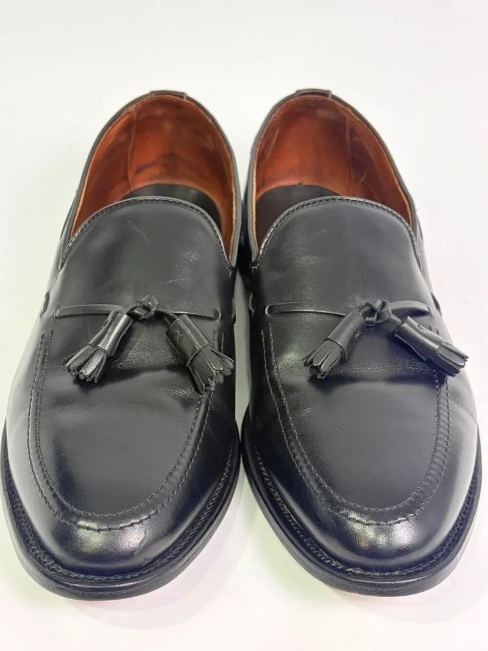 Allen Edmonds Shoes Mens Size 13 EEE Black Grayson Leather Tassel Loafers USA